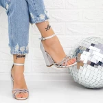 Sandalen mit dicken Absätzen 2xkk23 Silber Mei
