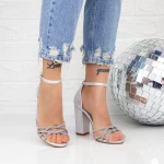 Sandalen mit dicken Absätzen 2xkk23 Silber Mei