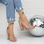 Sandalen mit dicken Absätzen 2xkk23 Champagner | Mei