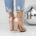 Sandalen mit dicken Absätzen 2xkk23 Champagner | Mei