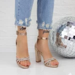 Sandalen mit dicken Absätzen 2xkk26 Champagner | Mei