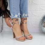 Sandalen mit dicken Absätzen 2xkk26 Champagner | Mei