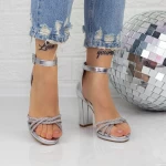 Sandalen mit dicken Absätzen 2xkk26 Silber Mei