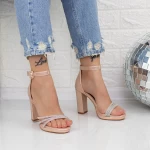 Sandalen mit dicken Absätzen 2xkk29 Champagner | Mei