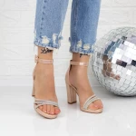 Sandalen mit dicken Absätzen 2xkk29 Champagner | Mei