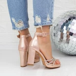 Sandalen mit dicken Absätzen 2xkk29 Champagner | Mei