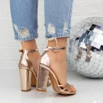 Sandalen mit dicken Absätzen 2xkk33 Champagner | Mei