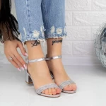 Sandalen mit dicken Absätzen 2xkk34 Silber Mei
