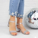 Sandalen mit dicken Absätzen 2xkk34 Silber Mei