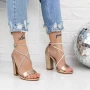 Sandalen mit dicken Absätzen 2xkk60 Champagner | Mei