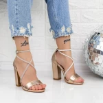 Sandalen mit dicken Absätzen 2xkk60 Champagner | Mei