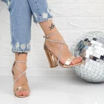 Sandalen mit dicken Absätzen 2xkk60 Champagner | Mei