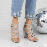 Sandalen mit dicken Absätzen 2xkk108 Silber Mei