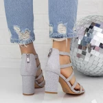 Sandalen mit dicken Absätzen 2xkk108 Silber Mei