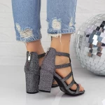 Sandalen mit dicken Absätzen 2xkk108 Gunmetal | Mei