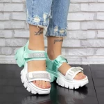 Sandalen auf der 2WL105 White-Turquoise-Plattform Mei