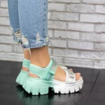Sandalen auf der 2WL105 White-Turquoise-Plattform Mei
