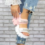 Sandalen auf der 2WL105-weißen Pink-Plattform Mei
