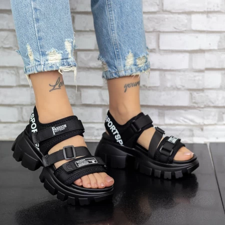 Sandalen auf der 2WL106 -Plattform schwarz | Mei