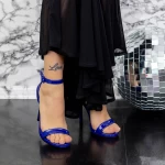 Sandalen mit einer dünnen Ferse 2y22 Blau Mei