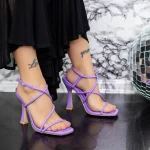 Sandalen mit einem dünnen Absatz 2Zb7 Lila Mei