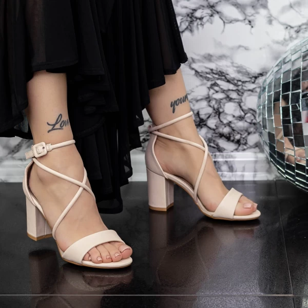 Sandalen mit dicken Absätzen 2yxd75 Beige | Mei