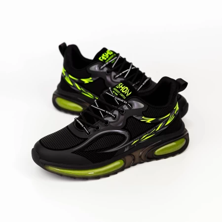 Herren Sportschuhe F21092 Black-Green | Mode