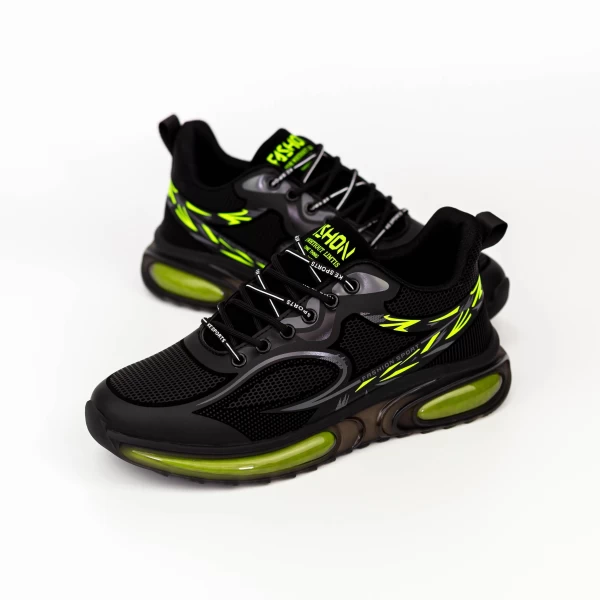 Herren Sportschuhe F21092 Black-Green | Mode