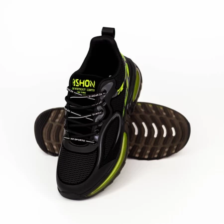 Herren Sportschuhe F21092 Black-Green | Mode