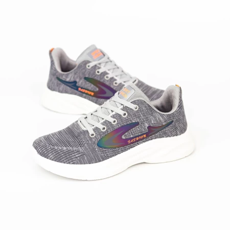 Herren Sportschuhe F2245 Hellgrau-Orange | Mode