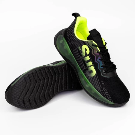 Herren Sports Schuhe HQ1892-5 Black-Green | Mode