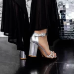 Sandalen mit dicken Absätzen 2xkk31 Silber Mei