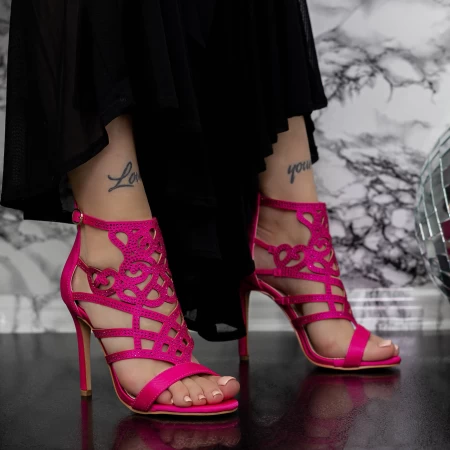 Sandalen mit einem dünnen Absatz 2xkk107 Fuchsia | Mei