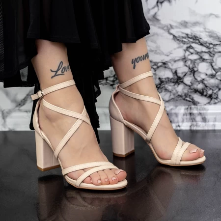 Sandalen mit dicken Absätzen 2xkk35 Beige | Mei