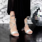 Sandalen mit dicken Absätzen 2xkk59 Silber Mei