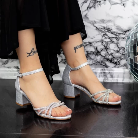 Sandalen mit dicken Absätzen 2xkk25 Silber Mei