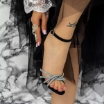 Sandalen mit einer dicken Absatz 2xkk27 Black | Mei