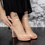 Sandalen mit dicken Absätzen 2xkk32 Champagner | Mei