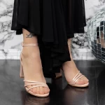 Sandalen mit dicken Absätzen 2xkk32 Champagner | Mei