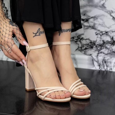 Sandalen mit dicken Absätzen 2xkk32 Beige | Mei