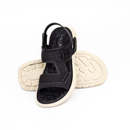Herren Sandalen 803109 Schwarz Mels