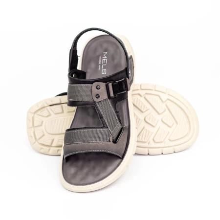 Herren Sandalen 803109 Grau Mels
