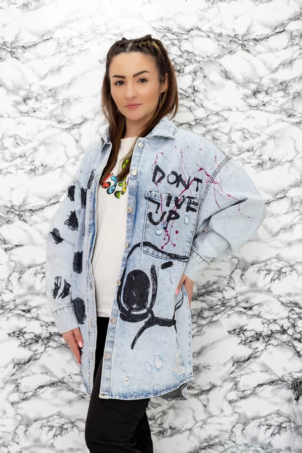 Frauen 5532 Blaue Jacke Mode