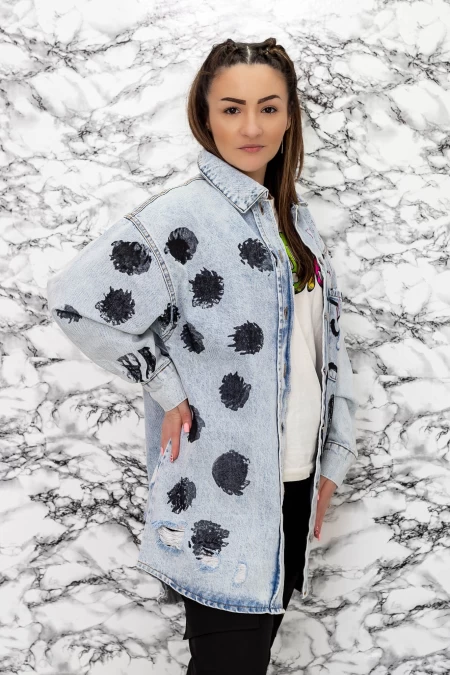 Frauen 5532 Blaue Jacke Mode
