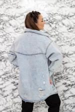 Frauen 5532 Blaue Jacke Mode