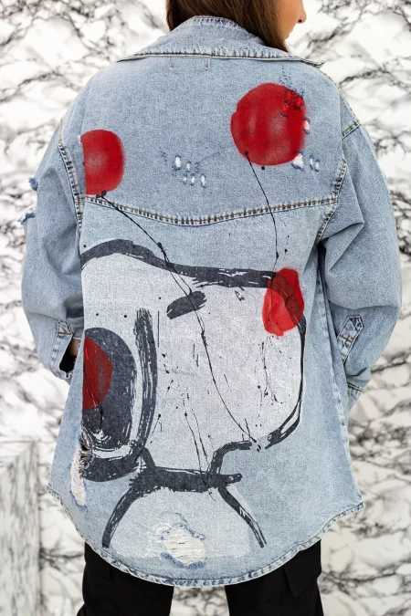 Frauen 5399 Blaue Jacke Mode
