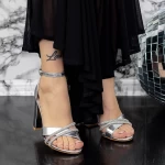 Sandalen mit dicken Absätzen 2yxd72 Silber Mei