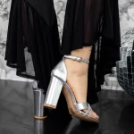 Sandalen mit dicken Absätzen 2yxd72 Silber Mei