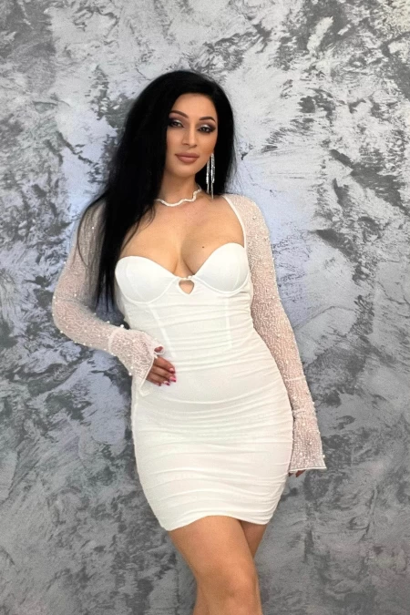 Frauenkleid 858059 Weiß Kikiriki