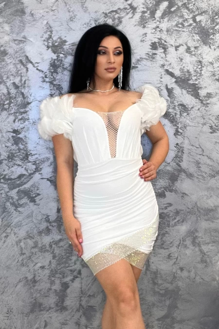 Frauenkleid 615635 Weiß | Kikiriki